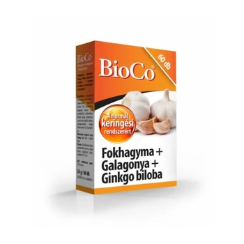 Bioco Fokhagyma+Galagonya+Ginkgo biloba tabletta 60db