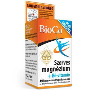 Bioco Szerves magnézium+B6-vitamin tabletta 90db