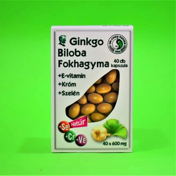  Dr. Chen Ginkgo Biloba és Fokhagyma kapszula Krómmal és Szelénnel 40 db