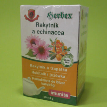 Herbex Homoktövis és bíbor kasvirág tea filteres 20db