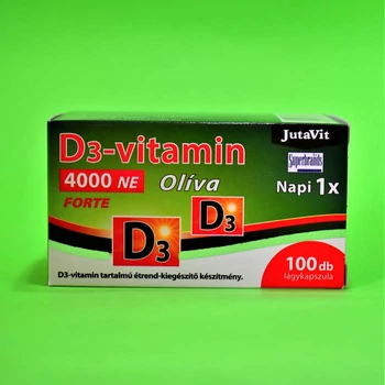 JutaVit D3-vitamin 4000NE Olíva Forte lágykapszula 100db