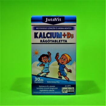 JutaVit Kalcium+D3 Rágótabletta Gyermekeknek 30db