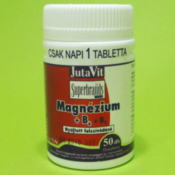 Jutavit Magnézium+B6+D3 vitamin tabletta 50db