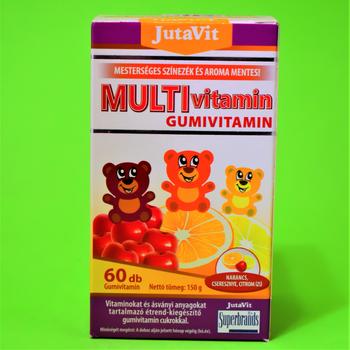 Jutavit Gumivitamin Gyerekeknek Narancs, Cseresnye, Citrom 60db