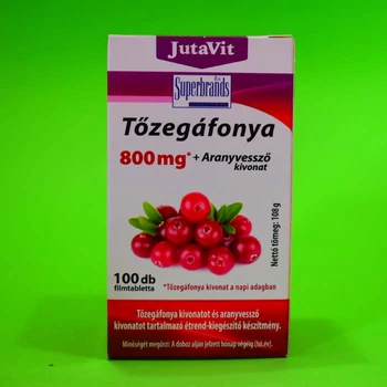 JutaVit Tőzegáfonya 800mg+Aranyvessző kivonat 100db