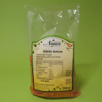 Natura Vörös lencse 250g