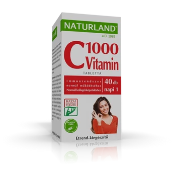 Naturland C-vitamin 1000mg+D3-vitamin 4000NE tabletta 40db