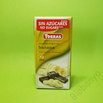 Torras Diabetikus Banános étcsokoládé 75g