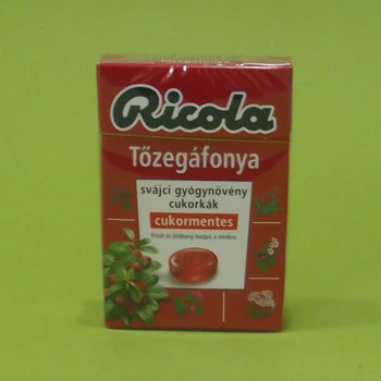 Ricola Tőzegáfonya Gyógynövényes Cukormentes Cukorka 40g