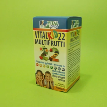 Vitalkid 22 Zöldség és gyümölcs kivonattal multivitamin gyerekeknek 60db